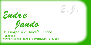 endre jando business card